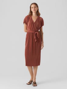 Vero Moda VMRIKKI Lange jurk -Mahogany - 10298625
