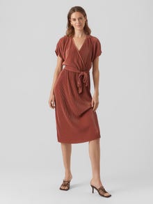 Vero Moda VMRIKKI Long dress -Mahogany - 10298625