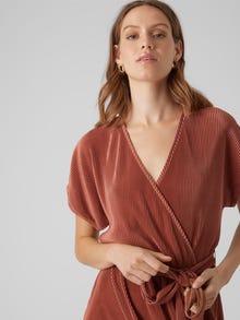 Vero Moda VMRIKKI Long dress -Mahogany - 10298625