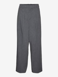 Vero Moda VMLONDON High rise Trousers -Medium Grey Melange - 10298694