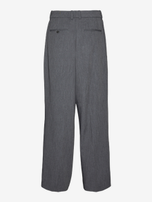 Vero Moda VMLONDON High rise Trousers -Medium Grey Melange - 10298694