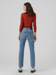 Vero Moda VMHAILEY Hög midja Rak passform Jeans -Medium Blue Denim - 10298718