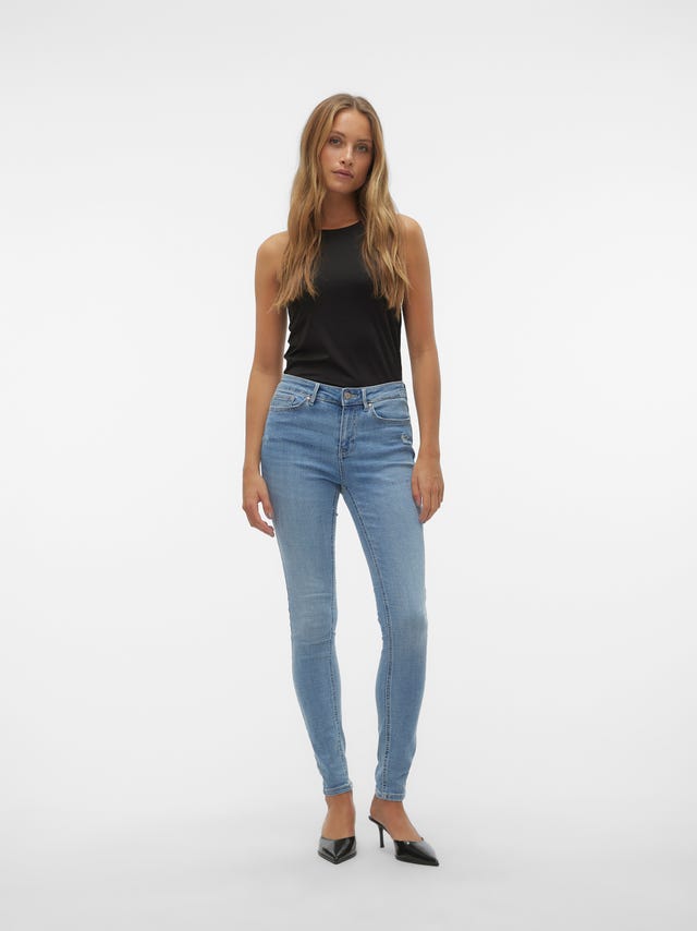 Vero Moda VMFLASH Vita media Skinny Fit Jeans - 10298724