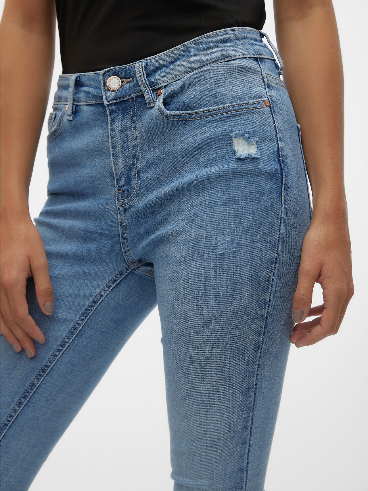 Vero Moda VMFLASH Taille moyenne Skinny Fit Jeans -Light Blue Denim - 10298724