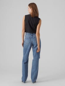 Vero Moda VMCHLOE High rise Straight Fit Jeans -Medium Blue Denim - 10298735