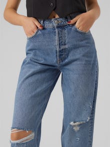 Vero Moda VMCHLOE High rise Straight Fit Jeans -Medium Blue Denim - 10298735