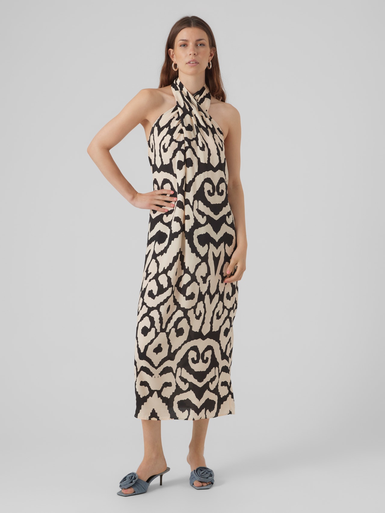 Vero Moda VMMARISOL Długa sukienka -Pearled Ivory - 10298773
