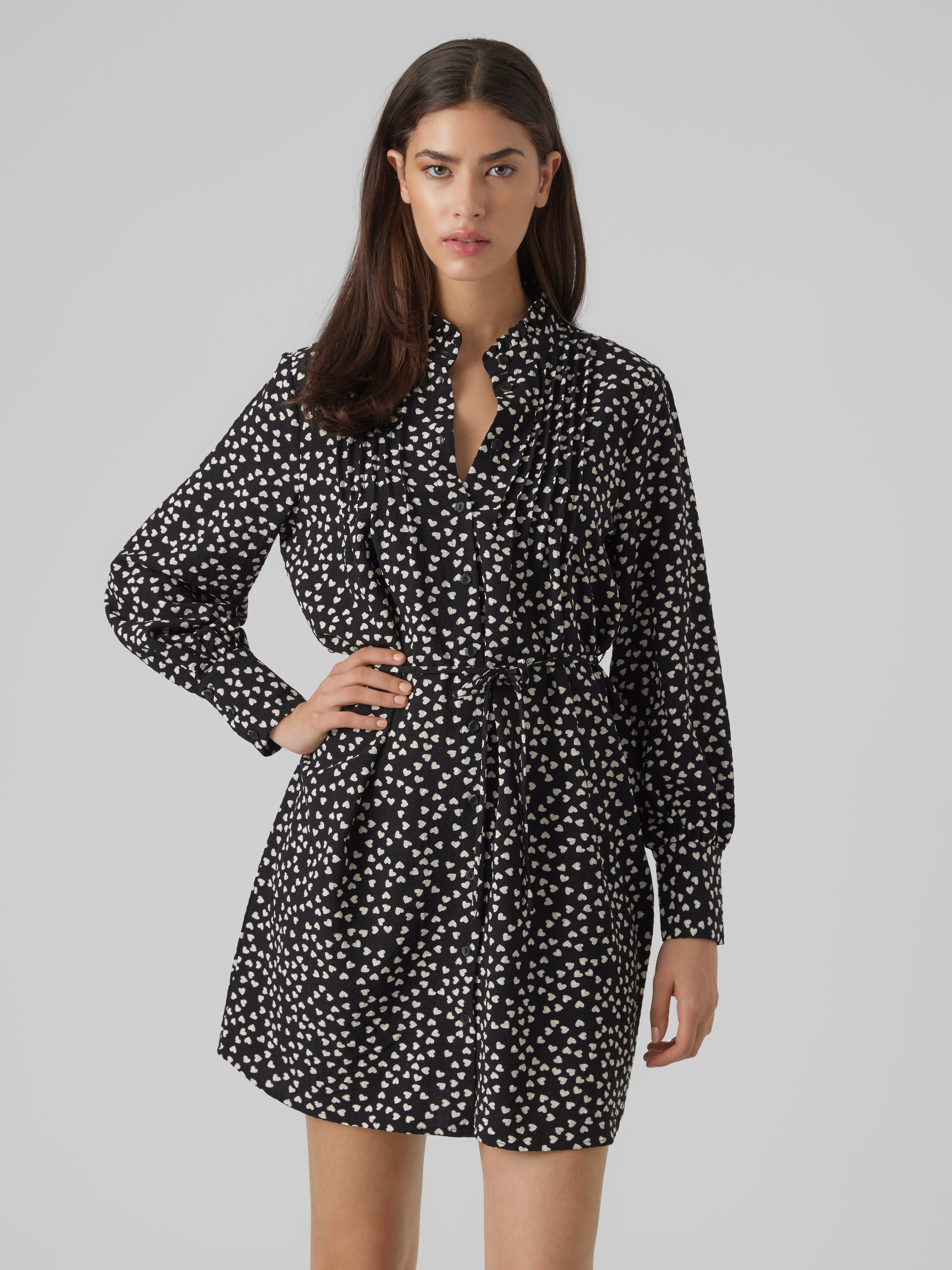 Vero moda dotted shirt dress sale