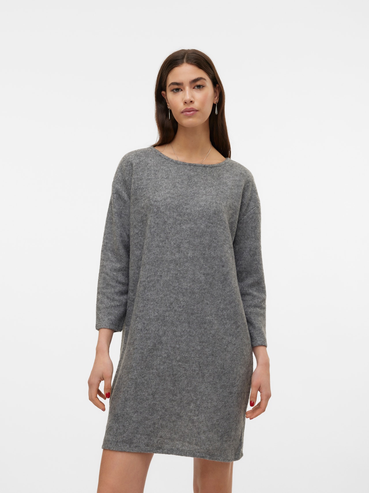 Vero Moda VMBLIS Kort kjole -Light Grey Melange - 10299250