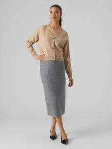 Vero Moda VMBLIS Midi skirt -Light Grey Melange - 10299256