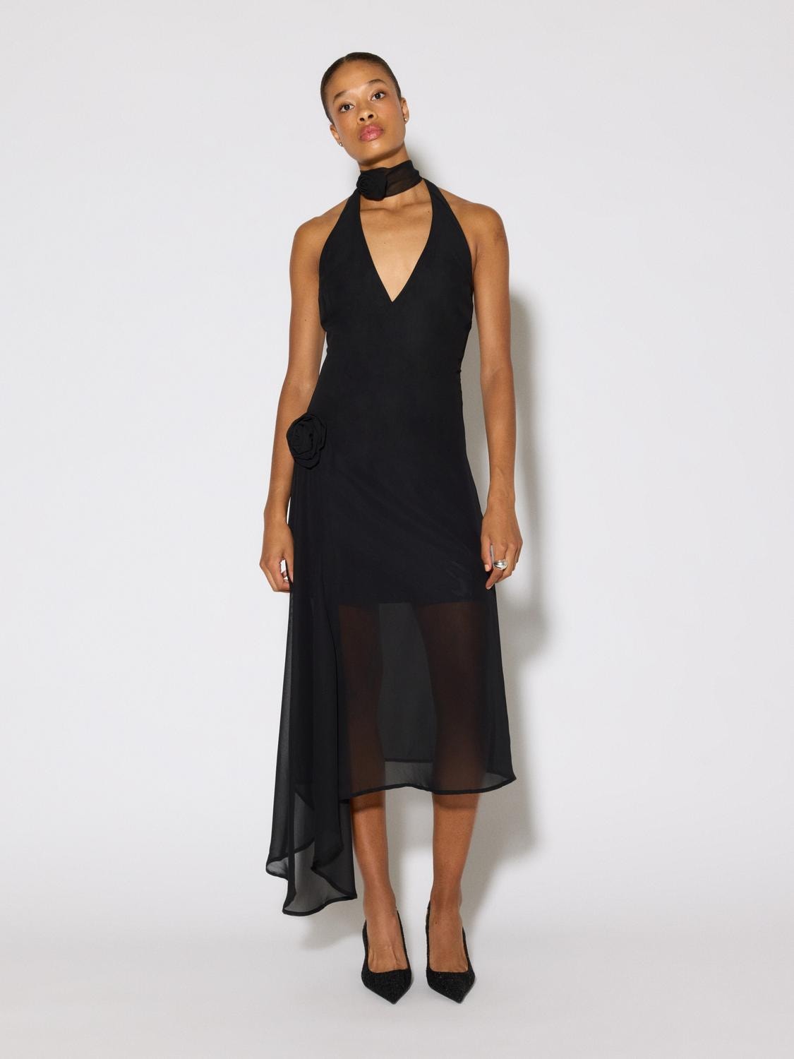 Vero Moda SOMETHINGNEW X LAME COBAIN Long dress -Black - 10299282