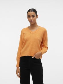 Vero Moda VMELLYLEFILE Pullover -Tangerine - 10299526