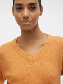 Vero Moda VMELLYLEFILE Pullover -Tangerine - 10299526