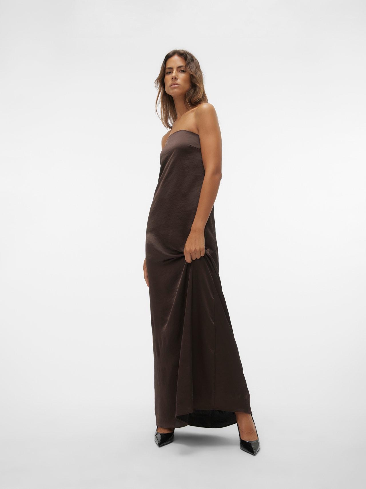 Vero Moda Lang kjole -Chocolate Brown - 10299532
