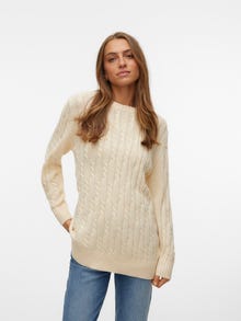Vero Moda VMMATHILDE Pullover -Oatmeal - 10299550
