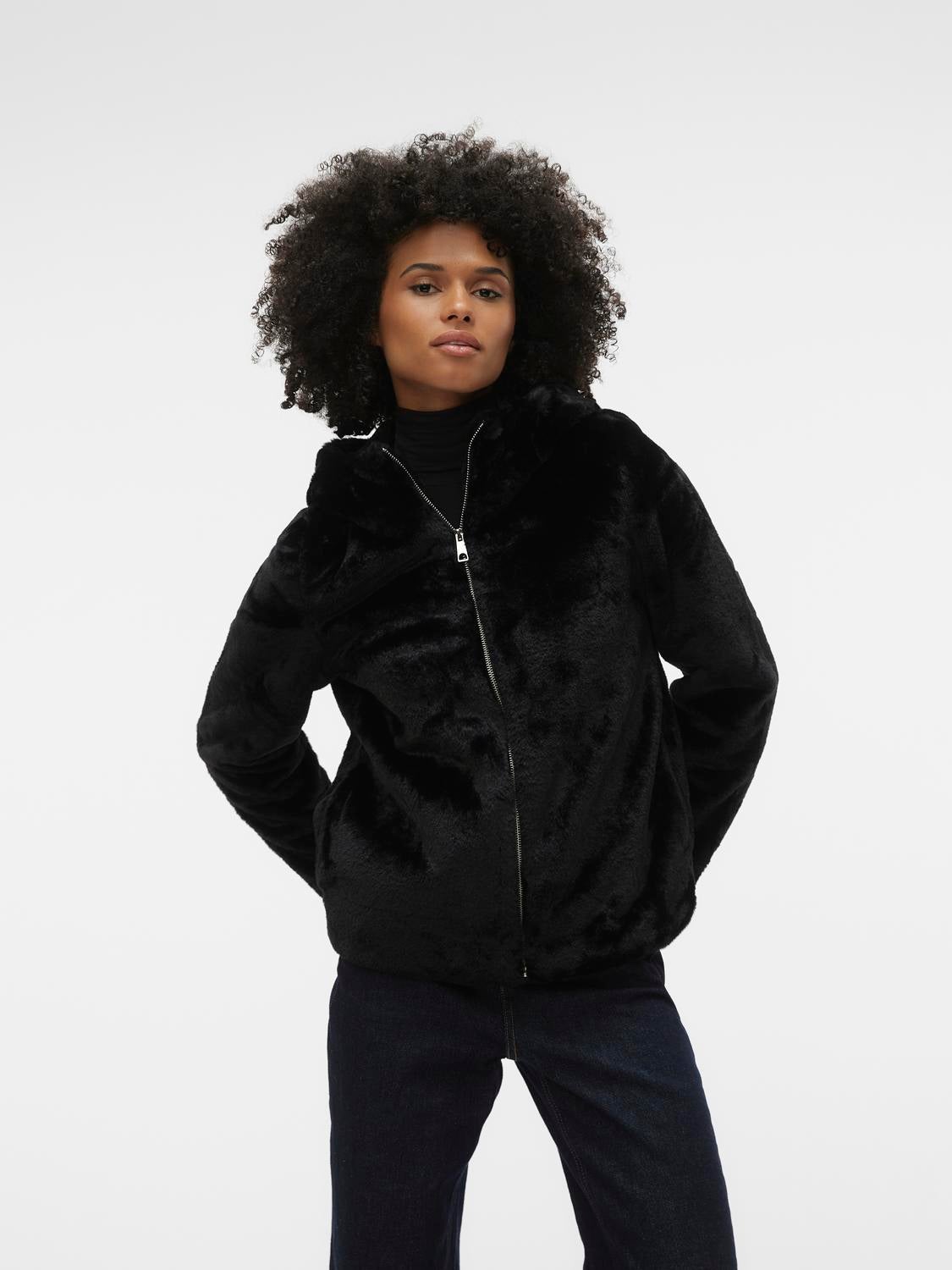 Vero moda fur on sale coat