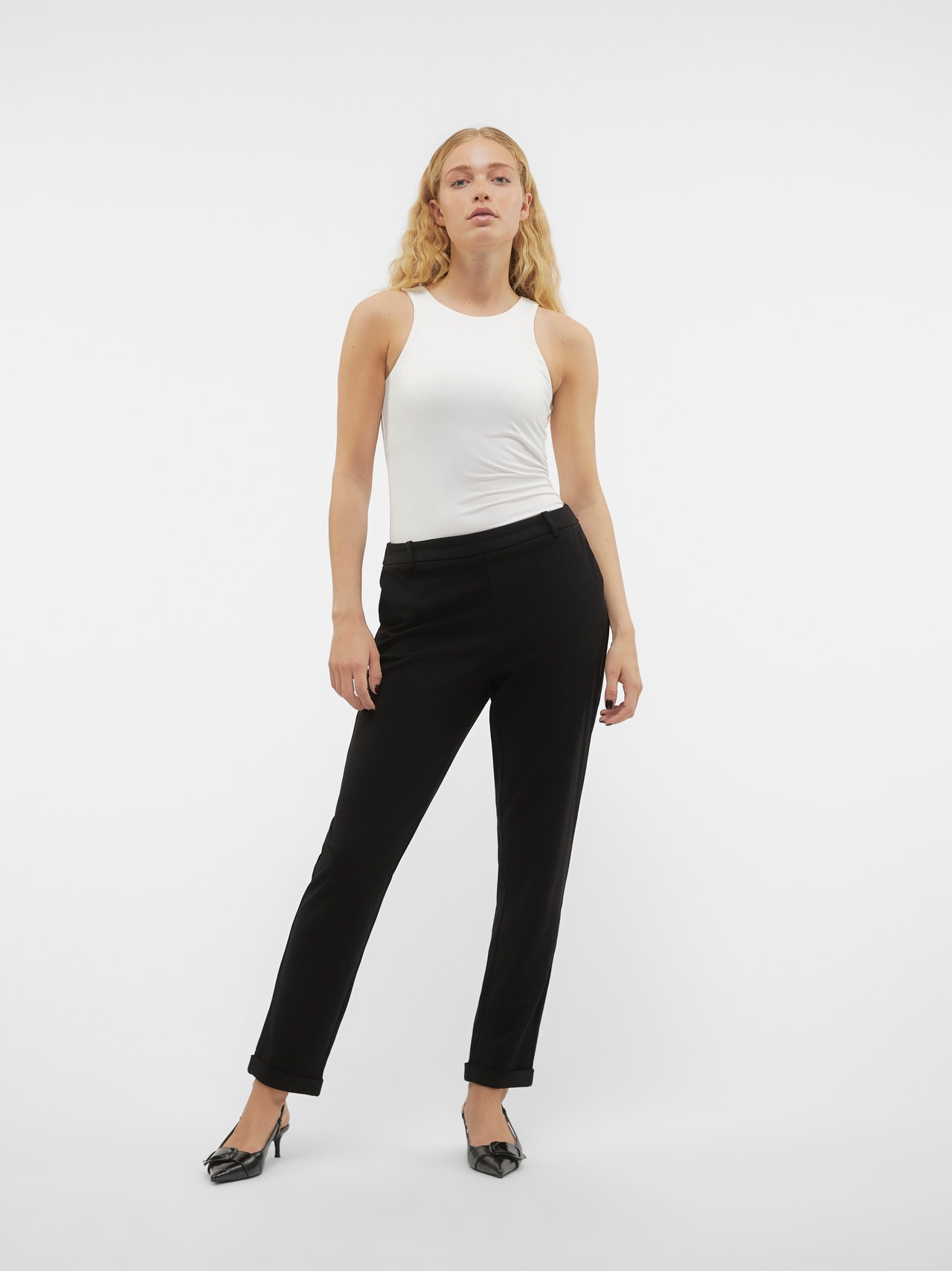 Pantalon Large Taille À Pinces Noir Mango Femme - 2477706-noir00 Pantalon Large Taille À Pinces Noir Mango Femme - 2477706-noir00