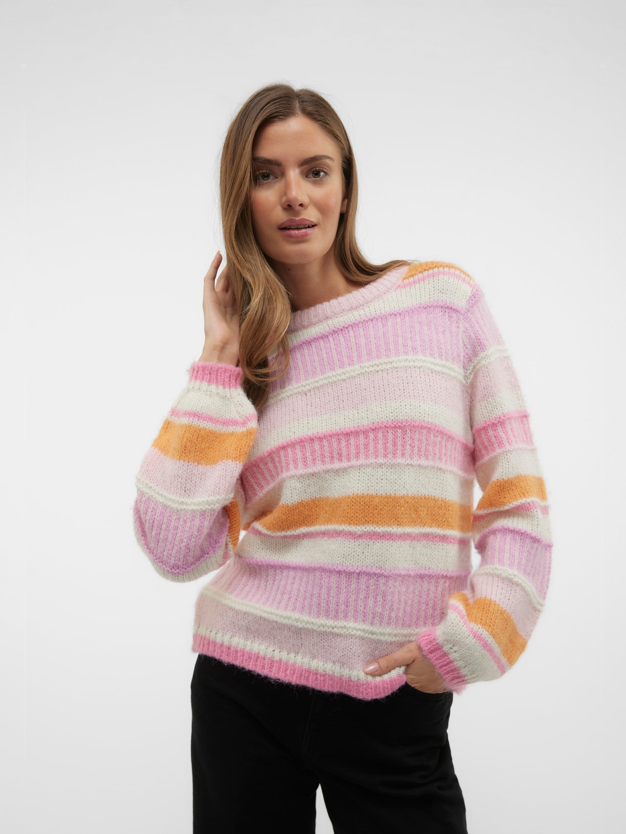 Vero Moda VMNEWEMBRACE Sweter -Parfait Pink - 10300041