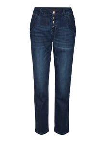 Vero Moda VMMINE Mid Rise Gerade geschnitten Jeans -Medium Blue Denim - 10300081