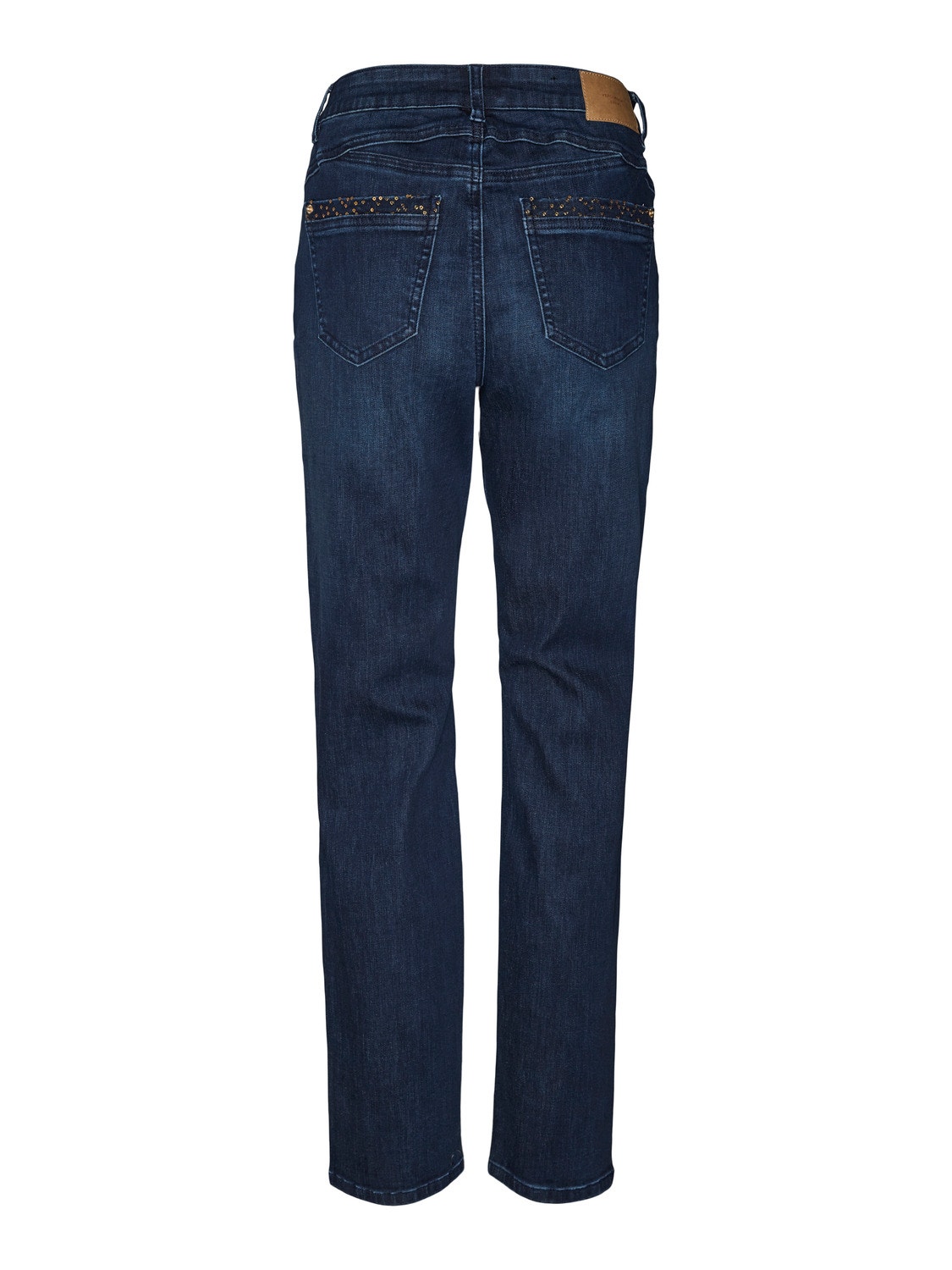Vero Moda VMMINE Medelhög midja Rak passform Jeans -Medium Blue Denim - 10300081