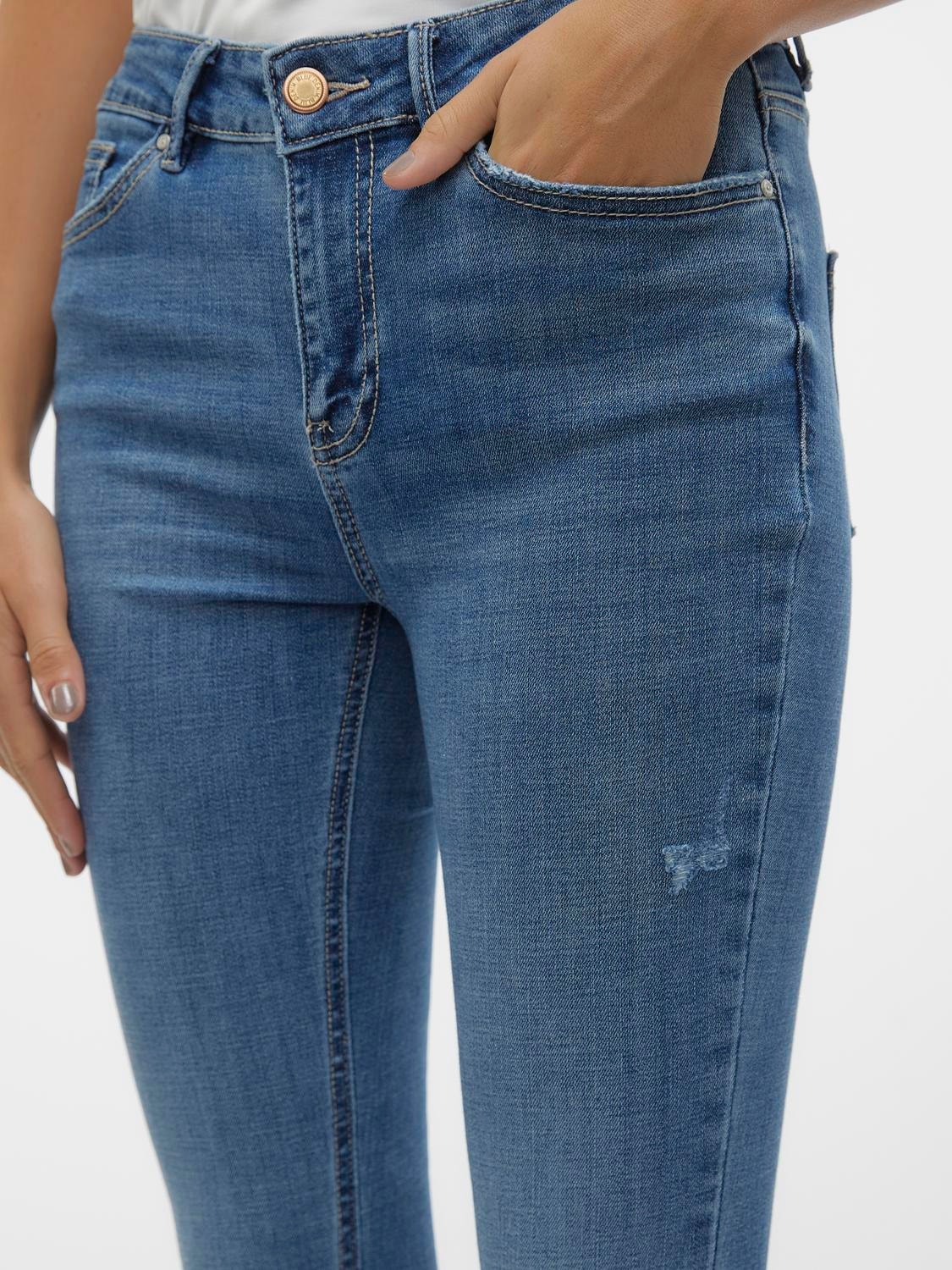 Vero Moda VMFLASH Krój skinny Jeans -Medium Blue Denim - 10300173