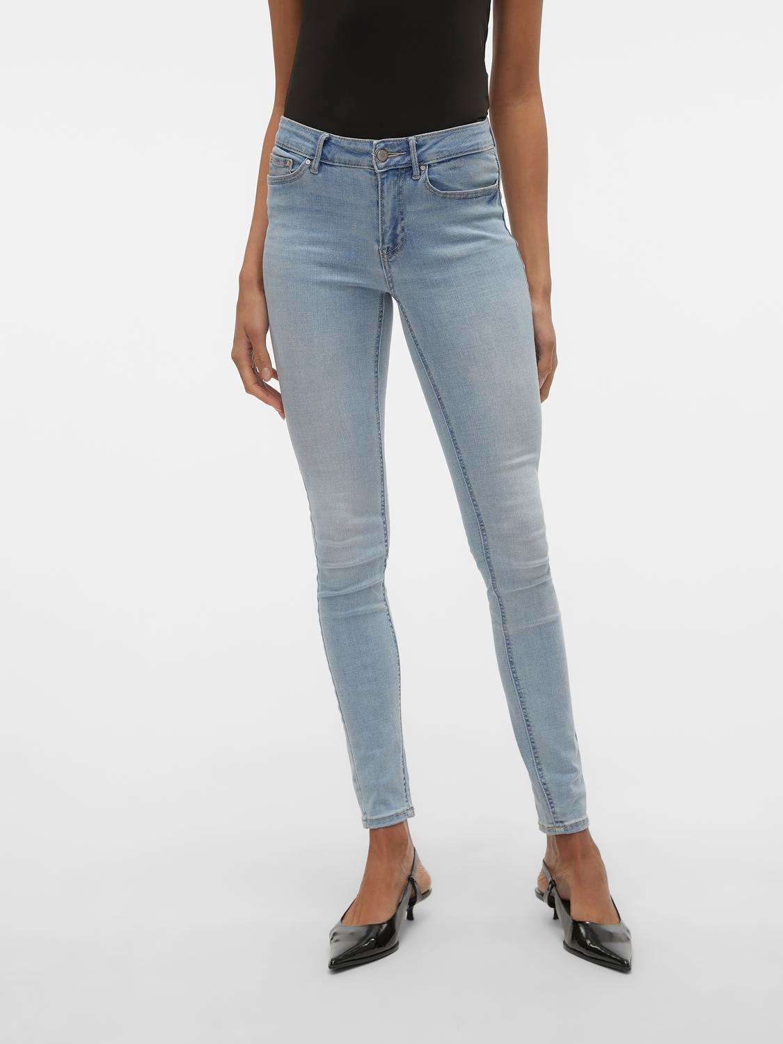 Vero Moda VMFLASH Skinny Fit Jeans -Light Blue Denim - 10300174