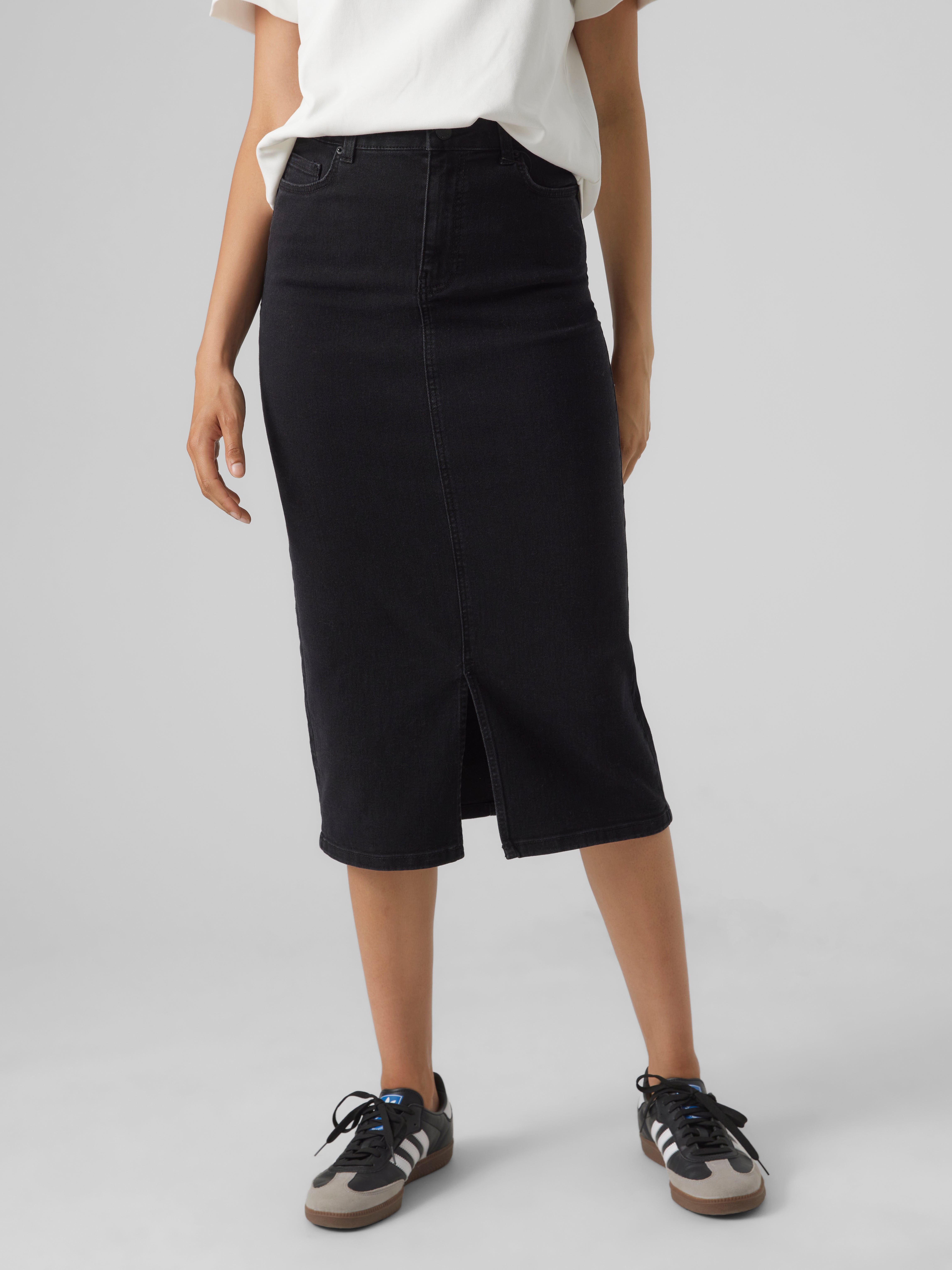 Vero moda clearance black denim skirt