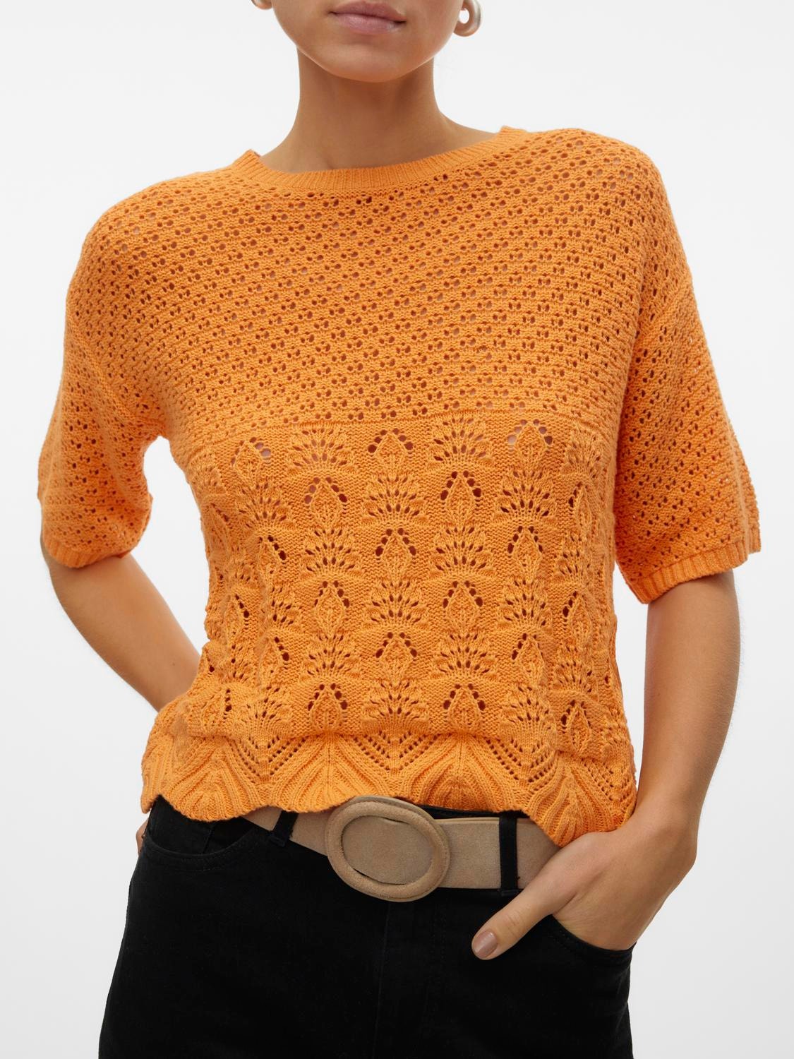 Vero Moda VMLILLIE Pullover -Tangerine - 10300191