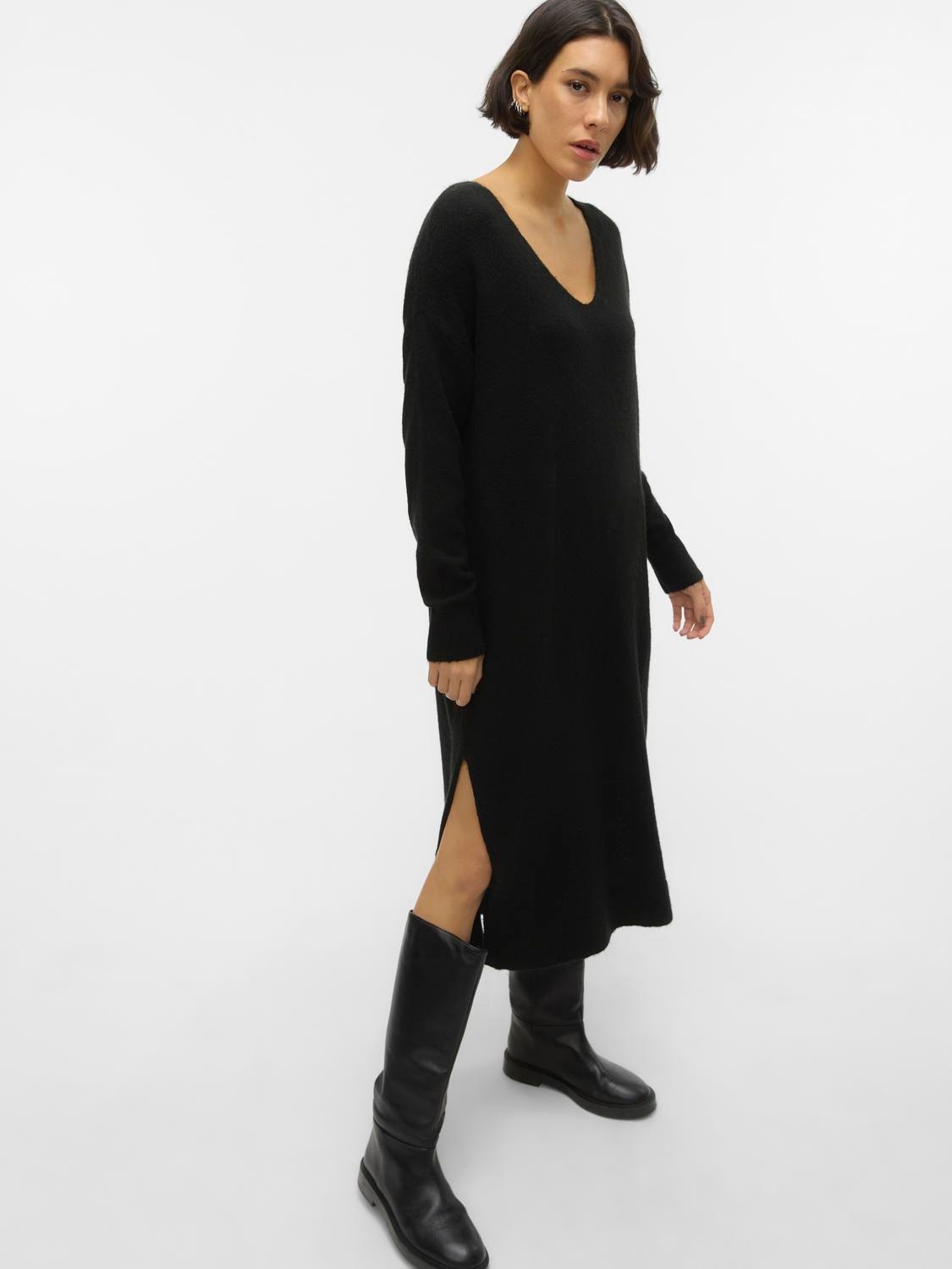 Vero Moda VMPHILINE Lang kjole -Black - 10300200
