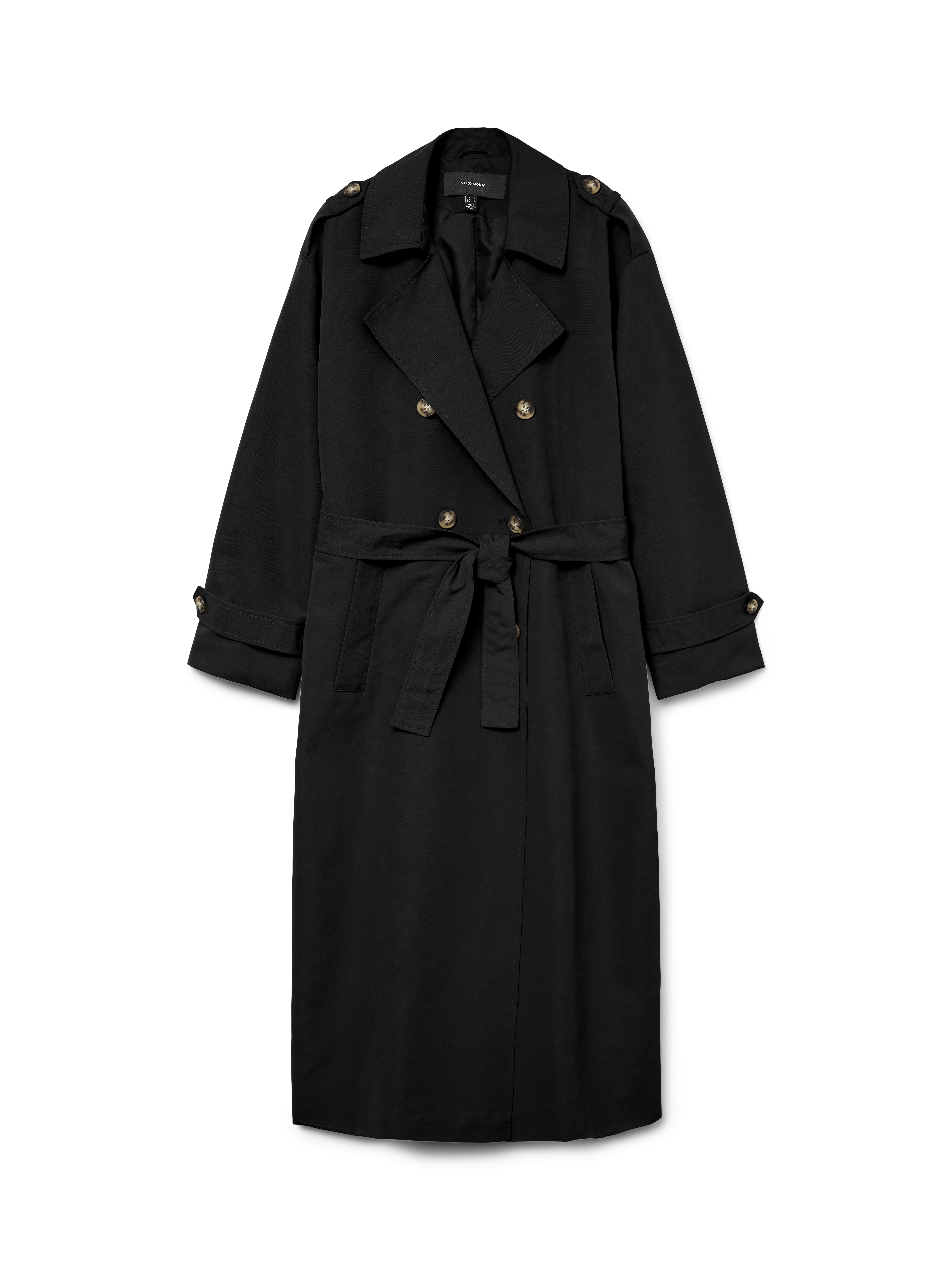 VMCHLOE Reverse Trenchcoat | Black | Vero Moda® VMCHLOE Reverse Trenchcoat | Black | Vero Moda®