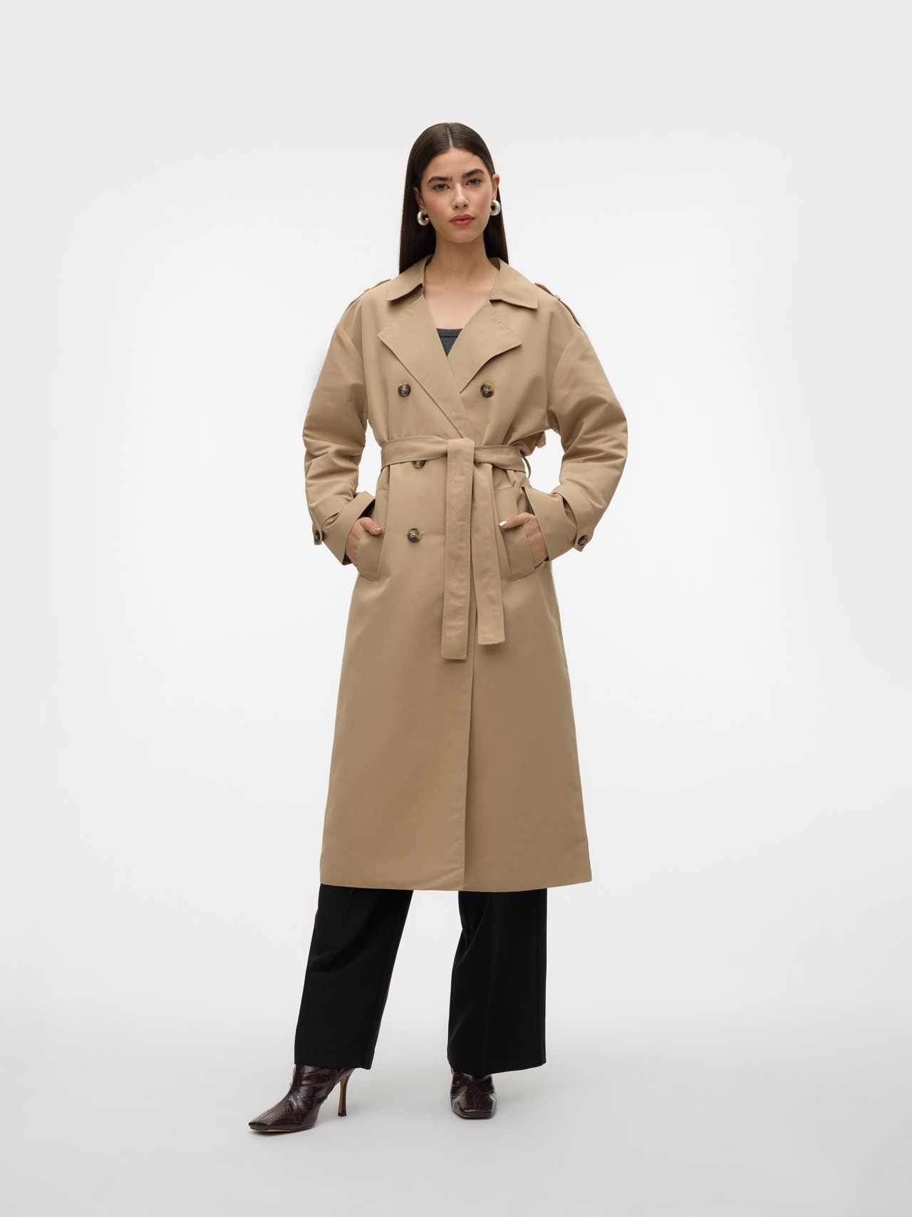 Vero Moda VMCHLOE Trenchcoat -Silver Mink - 10300263