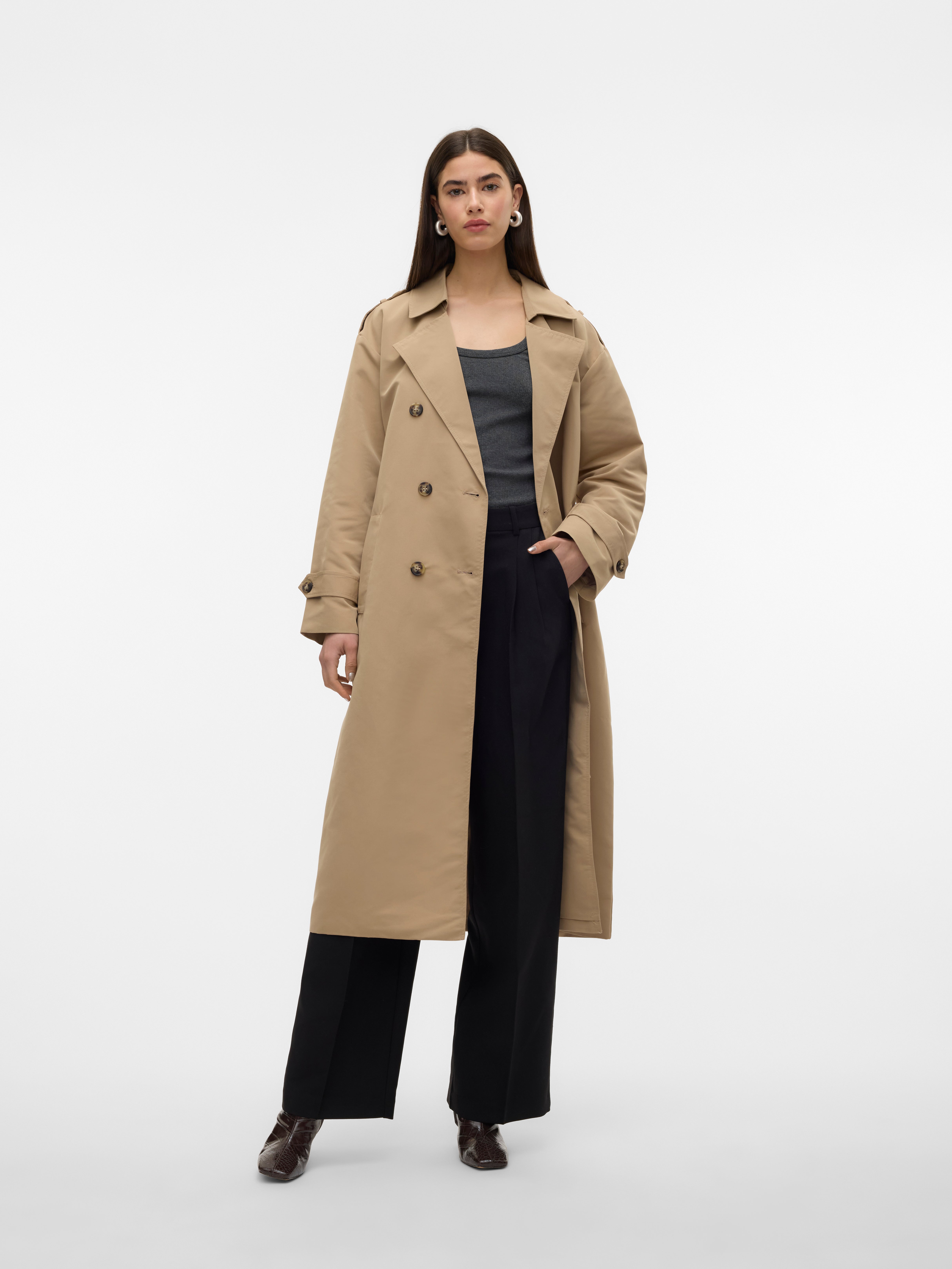 Parka Vero Moda Mantel Khaki Long Coat Mantel Damen Vero Moda Vero