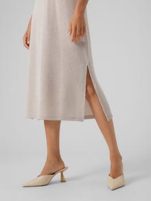 Vero Moda VMEDDIE Langes Kleid -Oatmeal - 10300284