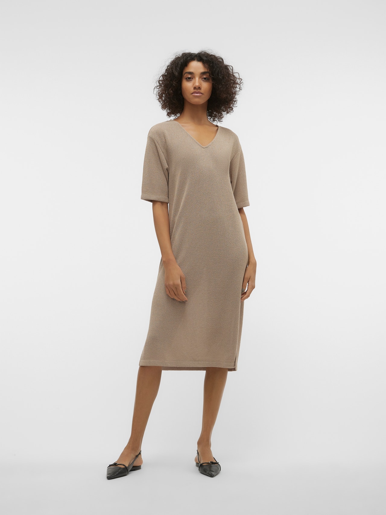 Vestido Largo Vero Moda VMEASY Para Mujer - Sin Mangas, Cuello Trapezoidal, 100% Viscosa, Estilo Cómodo Y Elegante