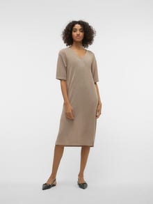 Vero Moda VMEDDIE Lange jurk -Silver Mink - 10300284