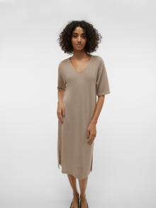 Vero Moda VMEDDIE Lange jurk -Silver Mink - 10300284