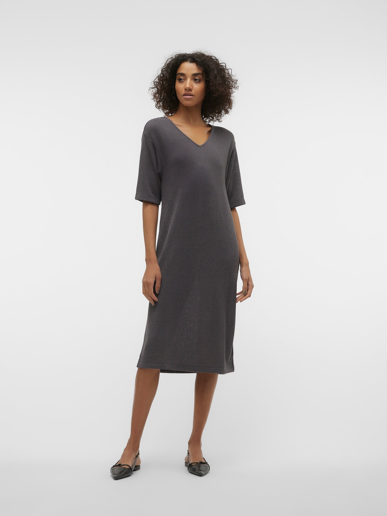 Vero Moda VMEDDIE Lange jurk -Grey Pinstripe - 10300284