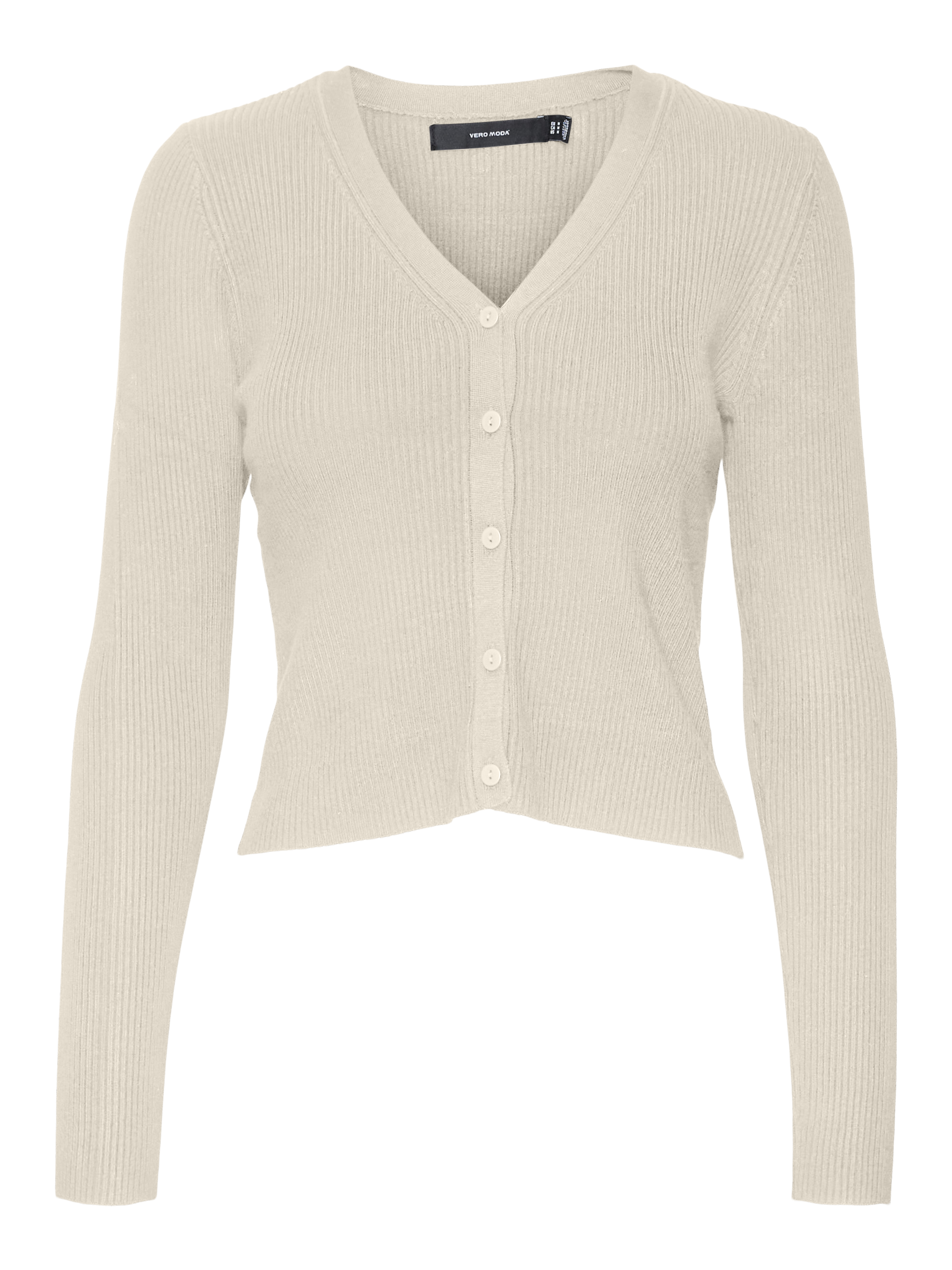 Vmlya Ls V Neck Cardigan Light Grey Melange