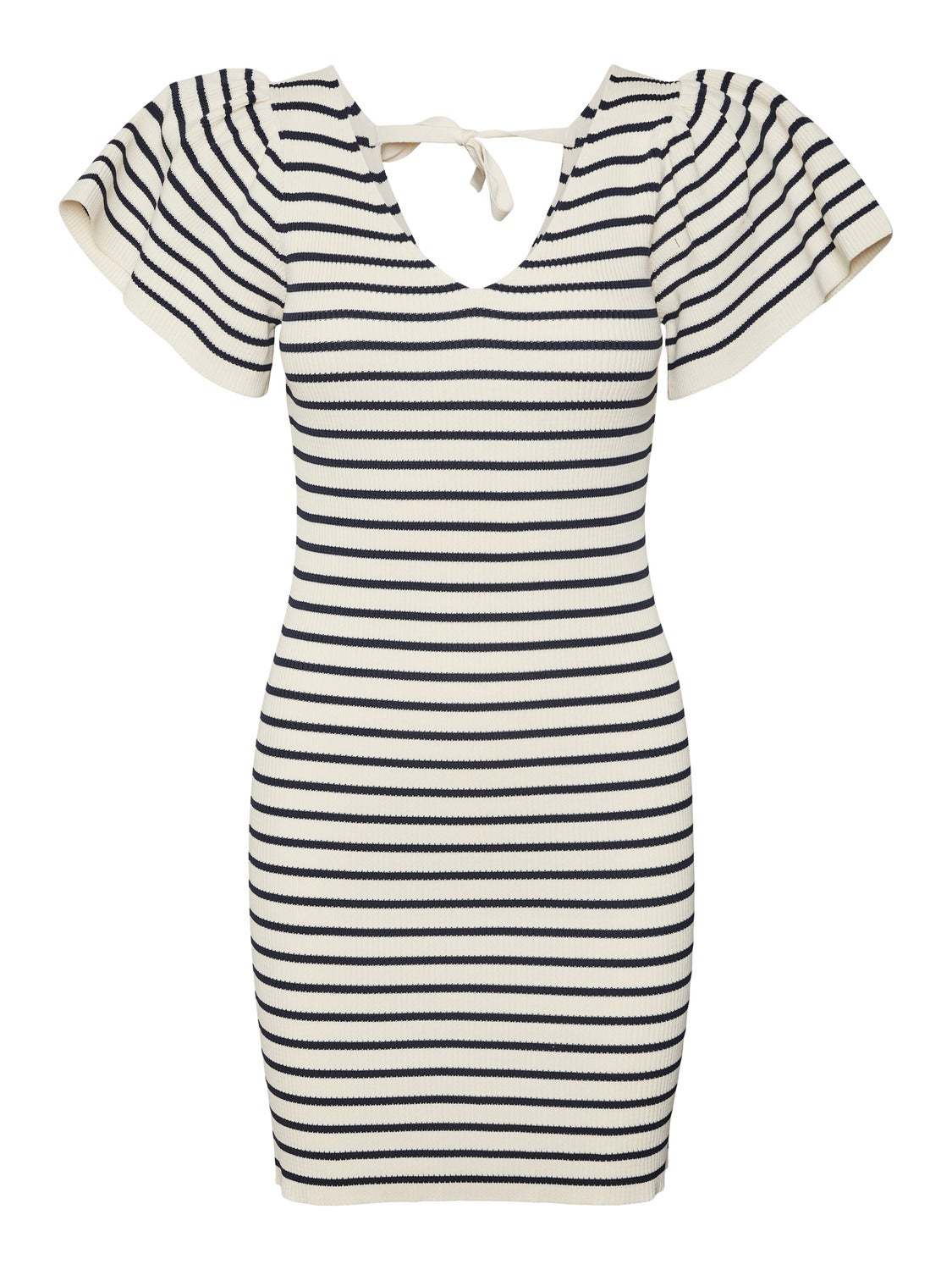 Vero Moda VMSINA Kleid – Kurz, Mit V-Ausschnitt Und 3/4-Ärmeln, 100% Lyocell