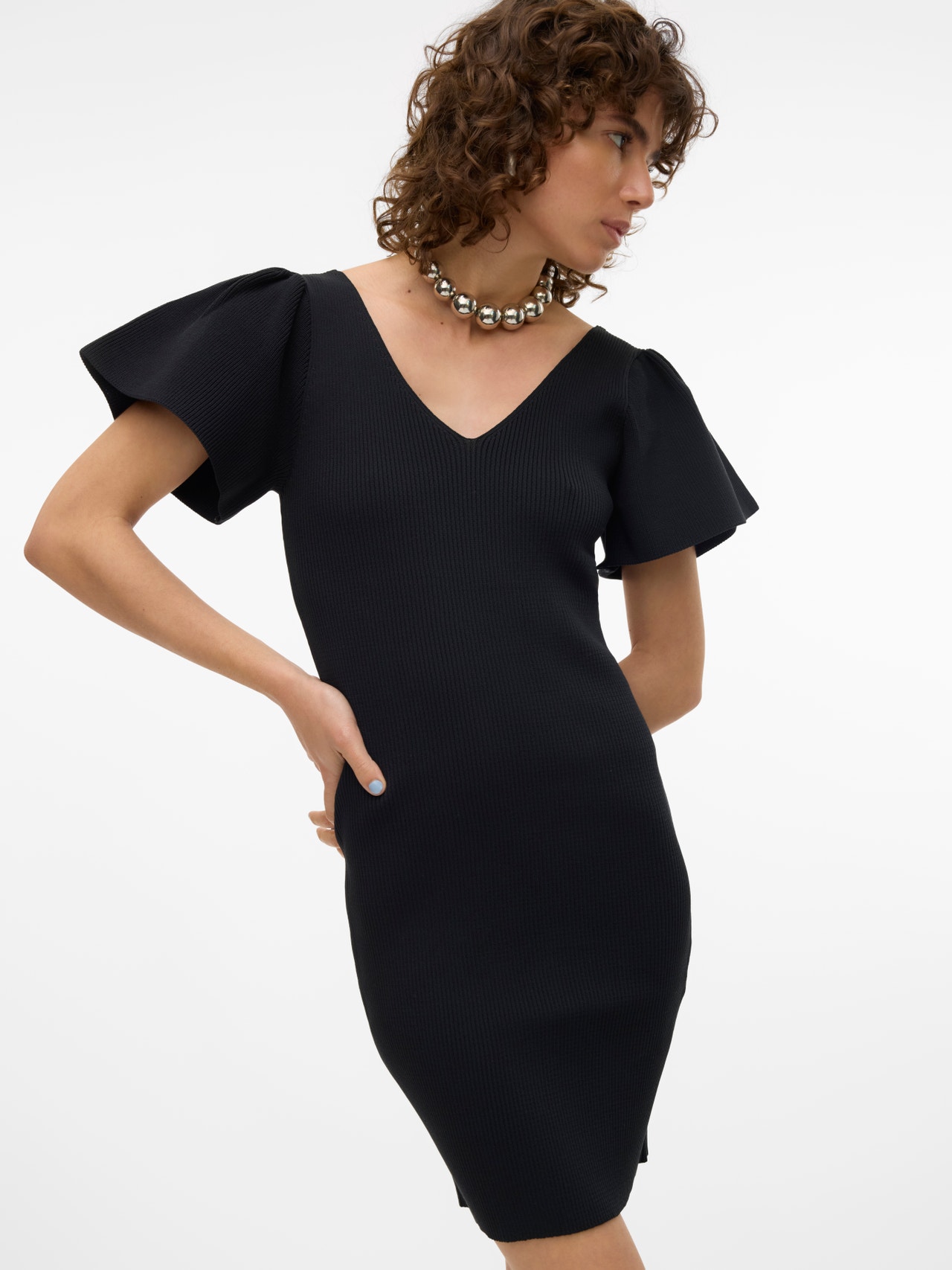 Vero Moda VMGINNY Kort kjole -Black - 10300342