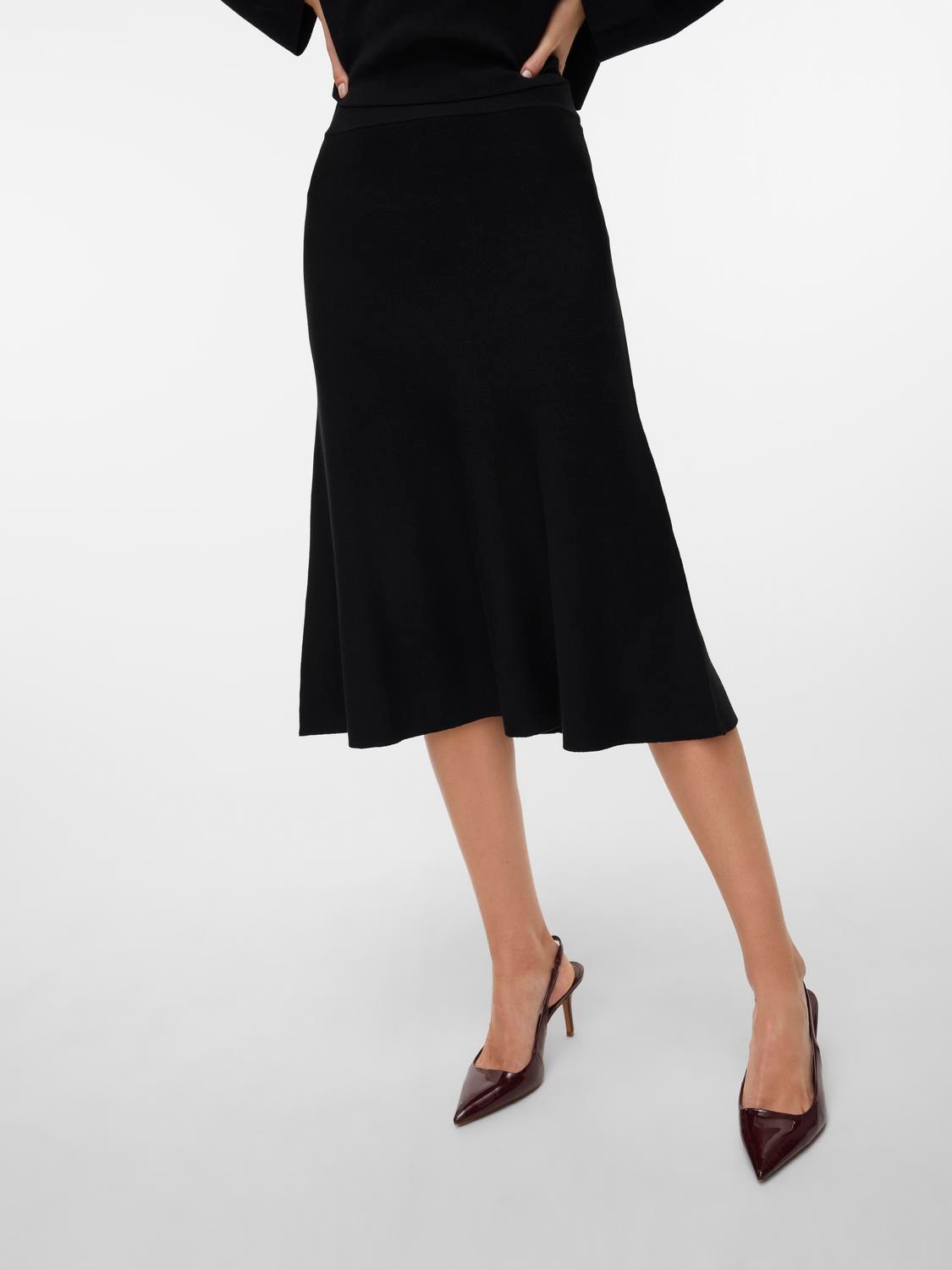 Vero Moda VMINA Midi skirt -Black - 10300366