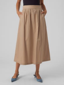Vero Moda VMCILLA Long skirt -Silver Mink - 10300425