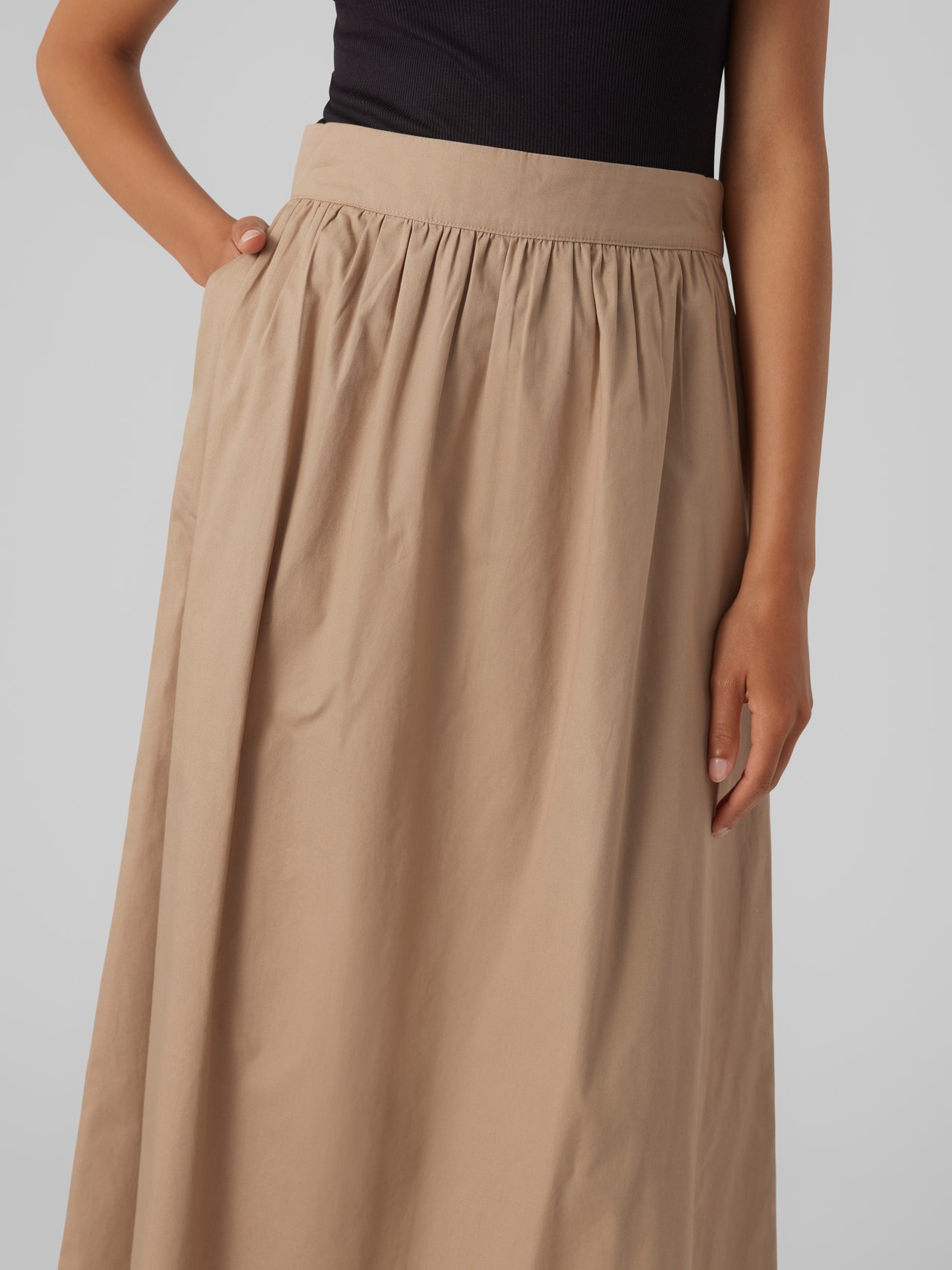 Vero Moda VMCILLA Long skirt -Silver Mink - 10300425