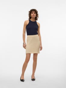 Vero Moda VMIRIT Taille moyenne Jupe courte -Oatmeal - 10300442