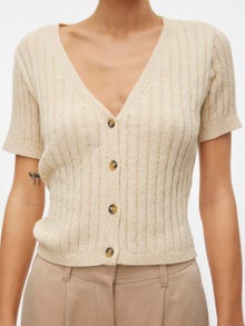 Vero Moda VMIRIT Knit Cardigan -Oatmeal - 10300444