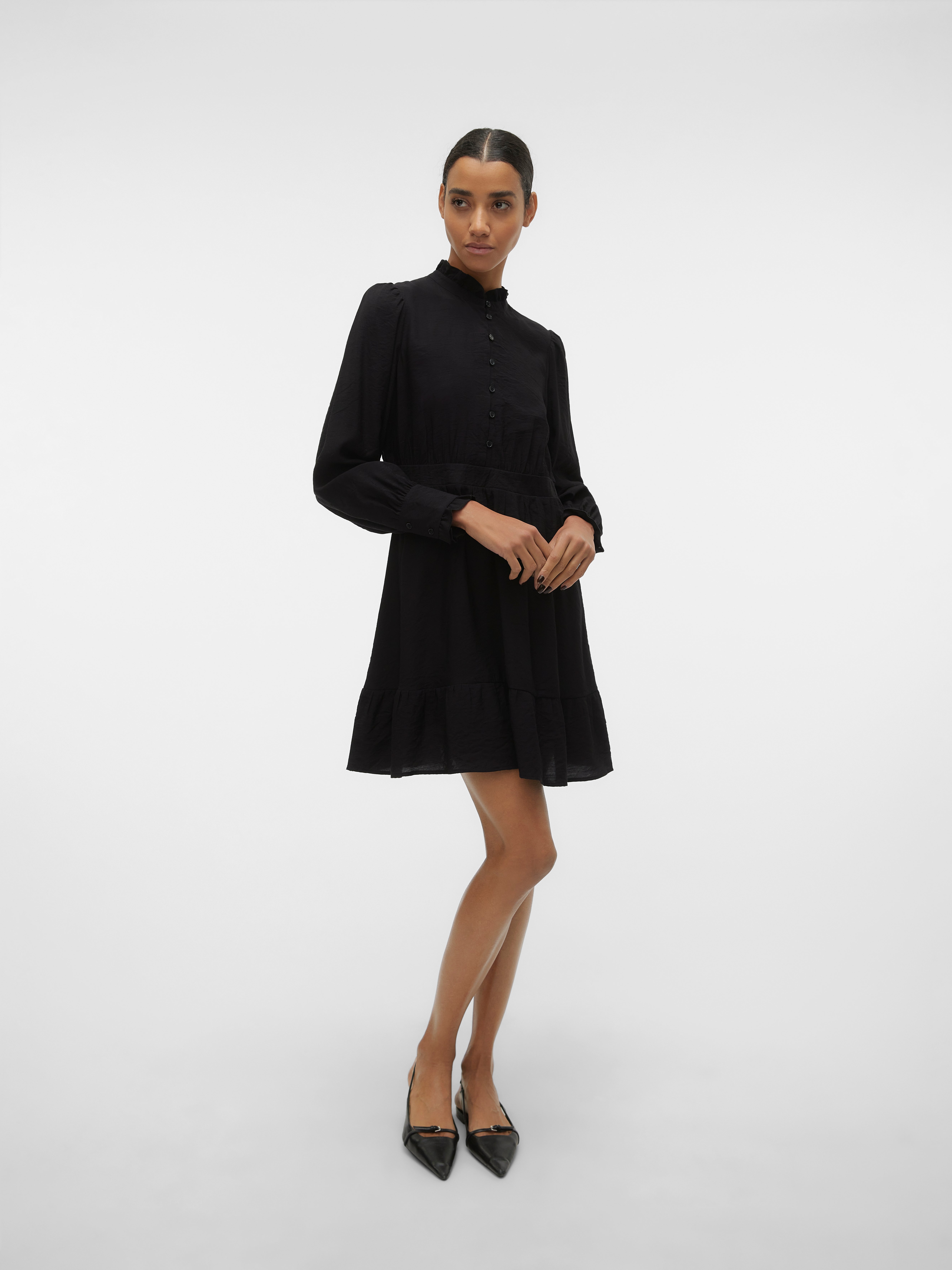 VERO MODA dam klänning VMARIA - Black W. SILVER MINK GRAFIC PRINT main image 1