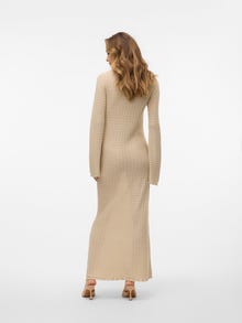 Vero Moda VMIBERIA Lang kjole -Oatmeal - 10300501