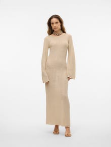Vero Moda VMIBERIA Langes Kleid -Oatmeal - 10300501