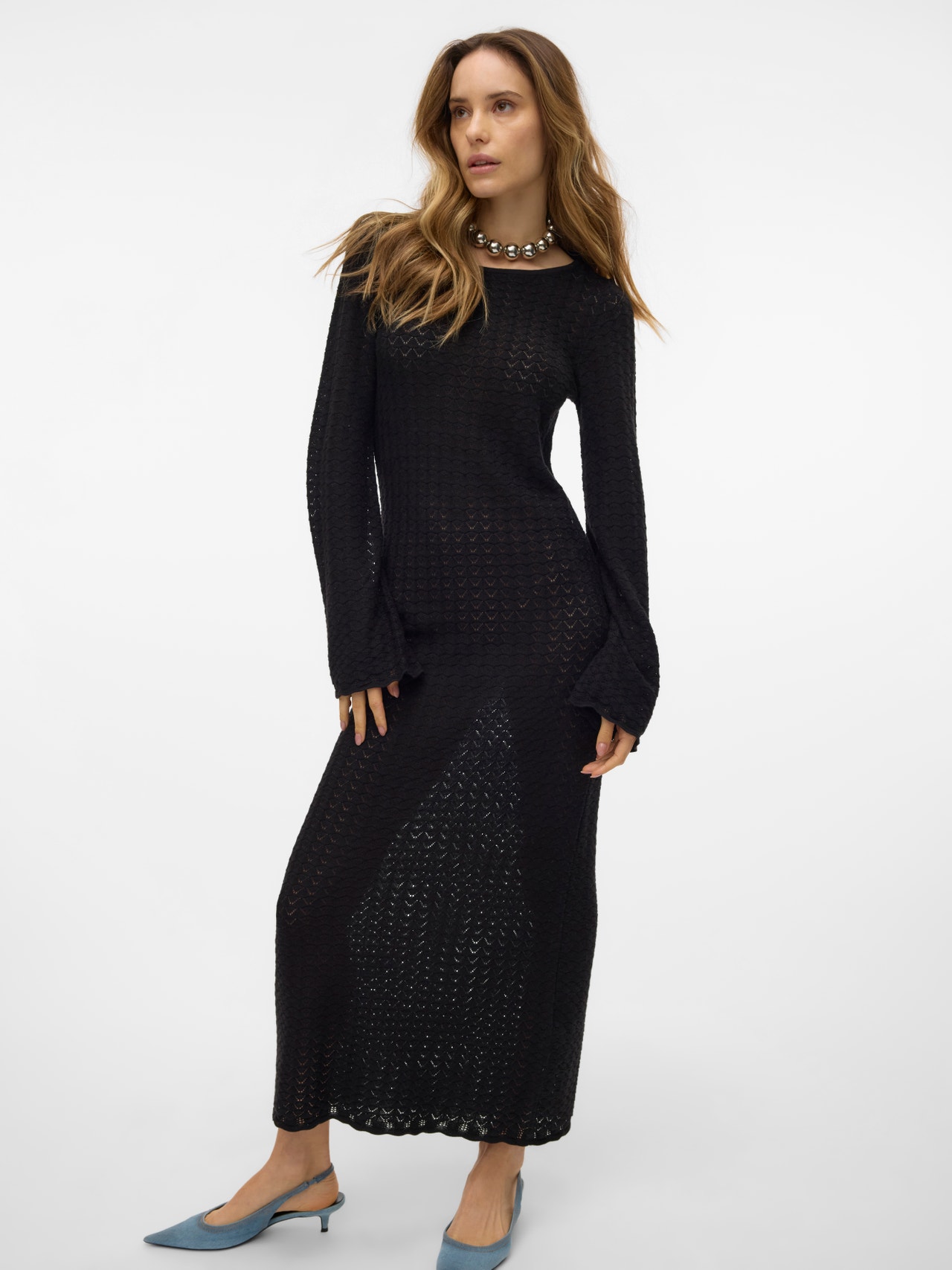 Vero Moda VMIBERIA Lang kjole -Black - 10300501