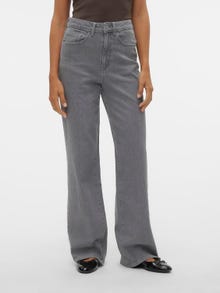 Vero Moda VMMATHILDE Hohe Taille Weit geschnitten Jeans -Medium Grey Denim - 10300683